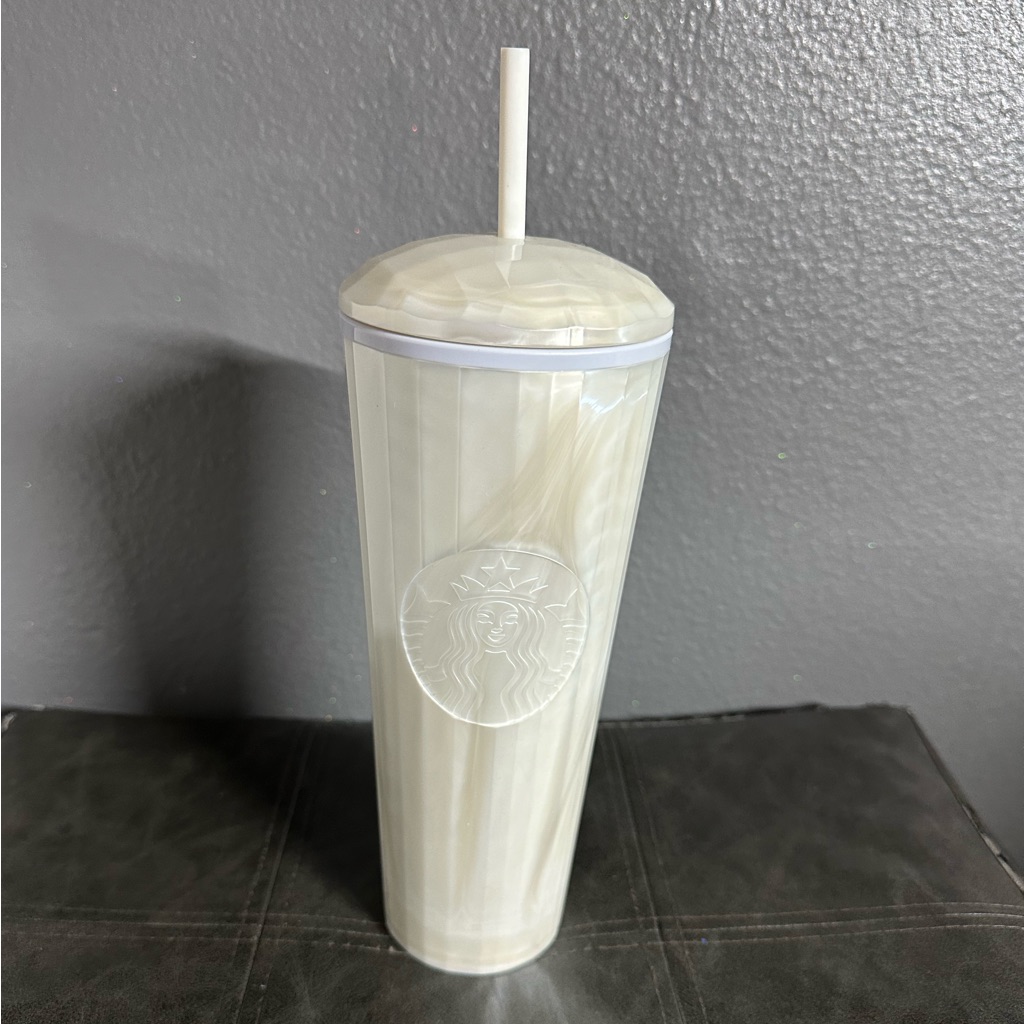 Starbucks Venti White Pearl Dome Tumbler